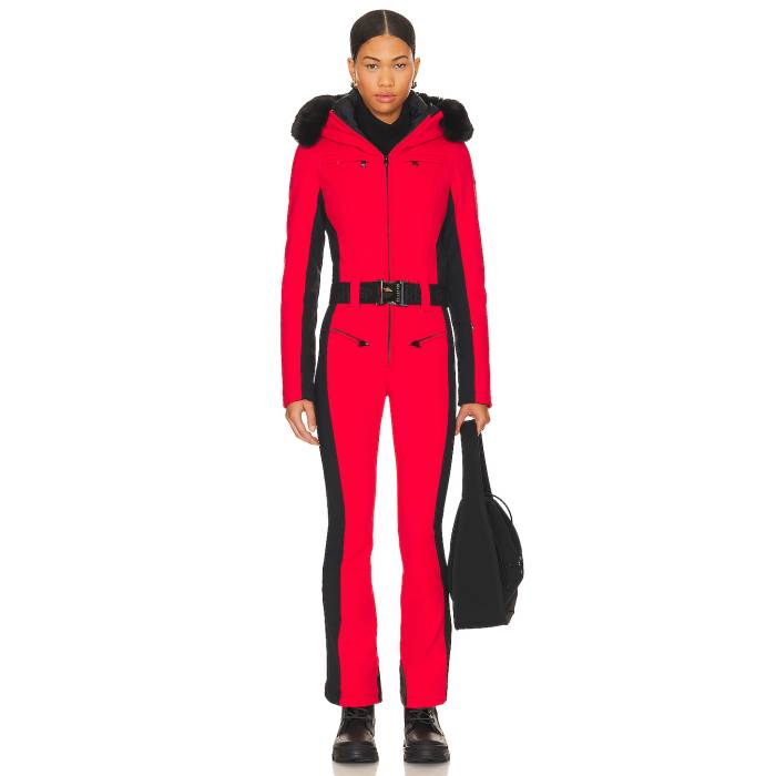Goldbergh 【 Parry Ski Faux Fur Jumpsuit Women Flame 】 飛び降りる背広 レディース