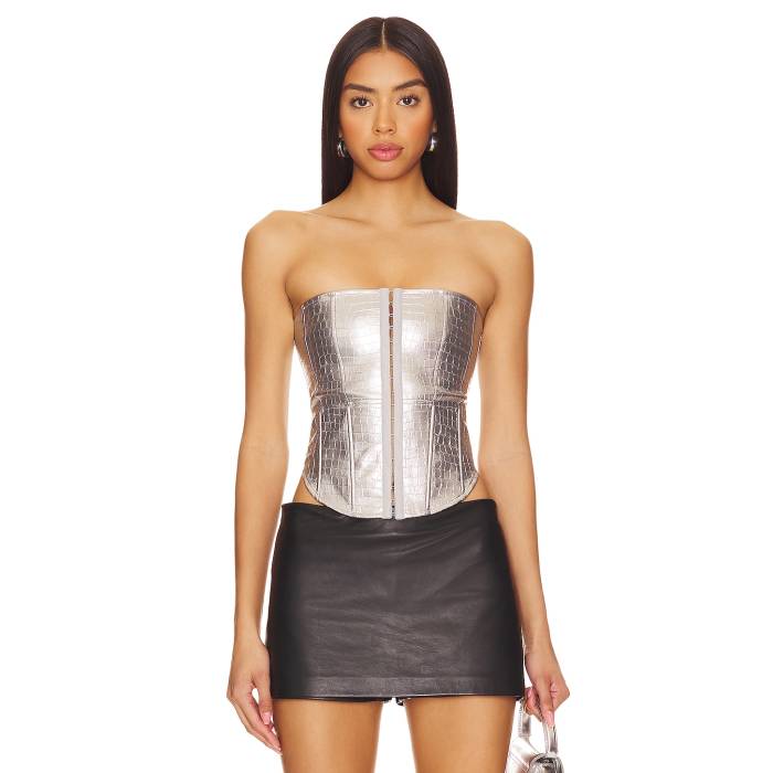 Ow Collection 【 Orion Crocodile Corset Women Silver Croc 】 オリオン クロコダイル レディース Silver しろがね色・しろがね色