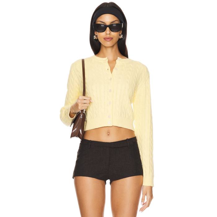 Frankies Bikinis 【 Dudley Cable Knit Cardigan Women Vanilla Sugar 】 ダドリー 編み物 ジレー レディース