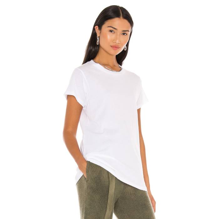 The Great 【 The Slim Tee Women True White 】 slim か細い ティーシャツ レディース 白いこと 白いこと レディースファッション-Tシャツ・カットソー-トップス