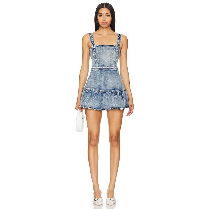 アマンダアプリチャード Amanda Uprichard 【 Piper Romper Women Mid-Wash 】 ロンパース レディース