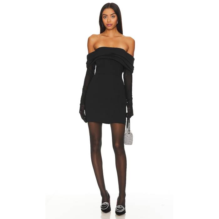 アマンダアプリチャード Amanda Uprichard 【 X Revolve Jania Dress Women Black 】 ドレス レディース 黒色 ブラック|スニケス