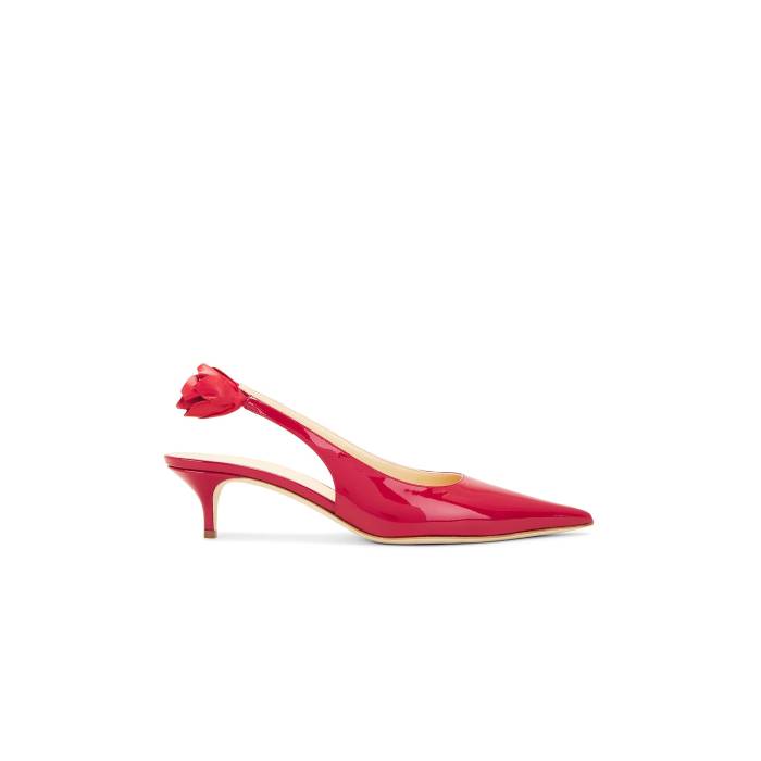 Magda Butrym 【 Sling Back Kitten Heel Women Red 】 踵 レディース Red 赤・赤いこと