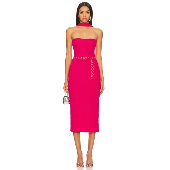 Lovers And Friends 【 Dominique Midi Dress Women Dark Pink 】 ドレス レディース pink ピンク｜スニケス