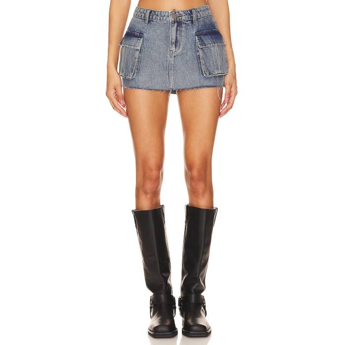 Superdown 【 Bonita Mini Skirt Women Dark Wash 】 レディース