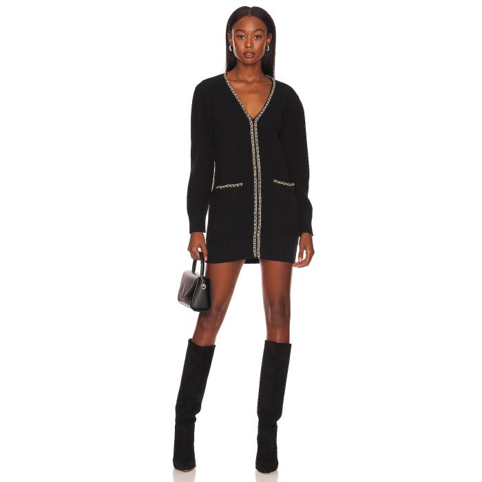 Lovers And Friends 【 Norina Cardigan Dress Women Black 】 ジレー 御召しもの レディース 黒いこと 黒いこと