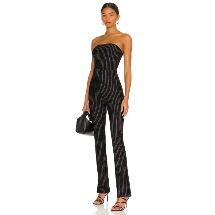 Superdown 【 Kristina Jumpsuit Women Black 】 飛び降りる背広 レディース 黒いこと 黒いこと