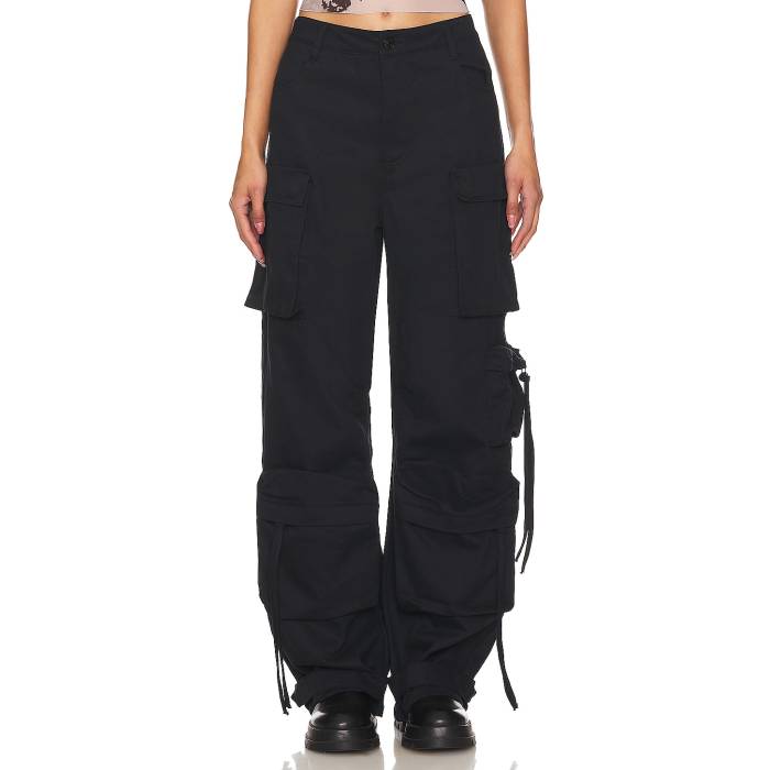 スティーブマデン Steve Madden 【 Duo Cargo Pant Women Black 】 カーゴ パンツ レディース 黒色 ブラック｜スニケス