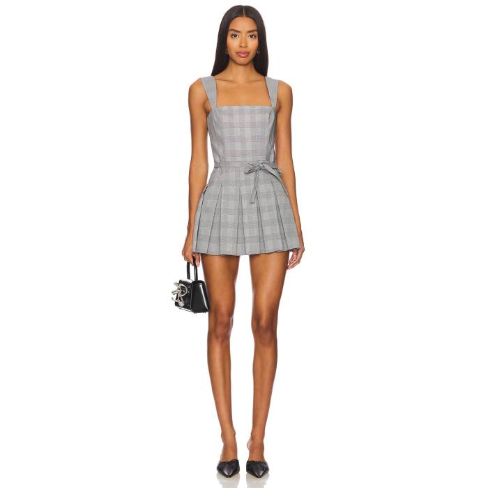 アマンダアプリチャード Amanda Uprichard 【 Mercy Skort Romper Women Business Plaid 】 ロンパース レディース