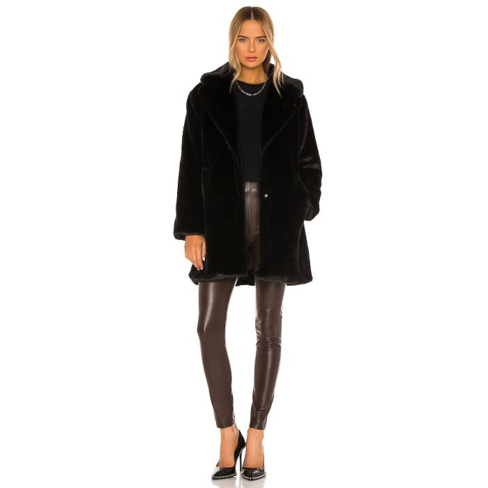 Lamarque 【 Linnea Faux Fur Coat Women Black 】 レディース 黒色 ブラック|スニケス