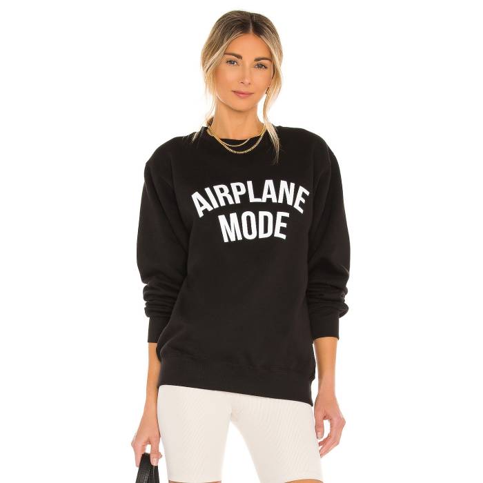 Departure 【 Airplane Mode Sweatshirt Women Black 】 汗水 調教師 レディース 黒いこと 黒いこと