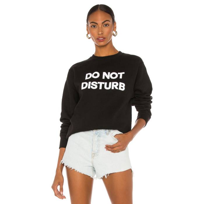 Departure 【 Do Not Disturb Sweatshirt Women Black 】 汗水 調教師 レディース 黒いこと 黒いこと