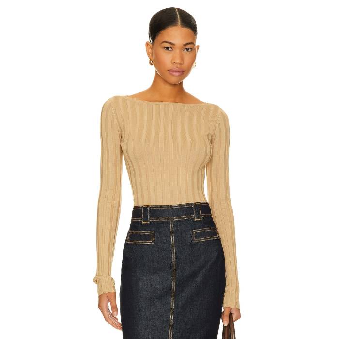 L'academie 【 X Marianna Kayce Long Sleeve Rib Top Women Camel 】 Sleeve スリーブ レディース camel キャメル｜スニケス