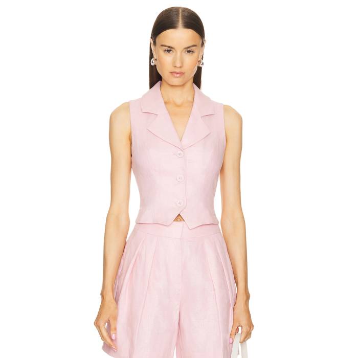 L\u0027academie 【 By Marianna Carinne Vest Top Women Blush Pink 】 限りない レディース pink サクラ色