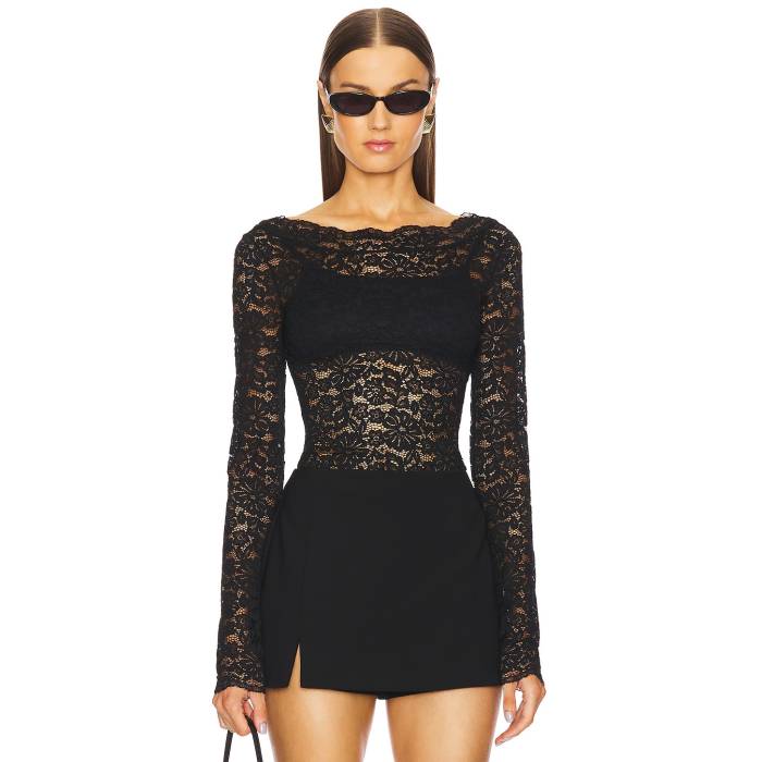 L\u0027academie 【 By Marianna Hollis Top Women Black 】 レディース 黒いこと 黒いこと