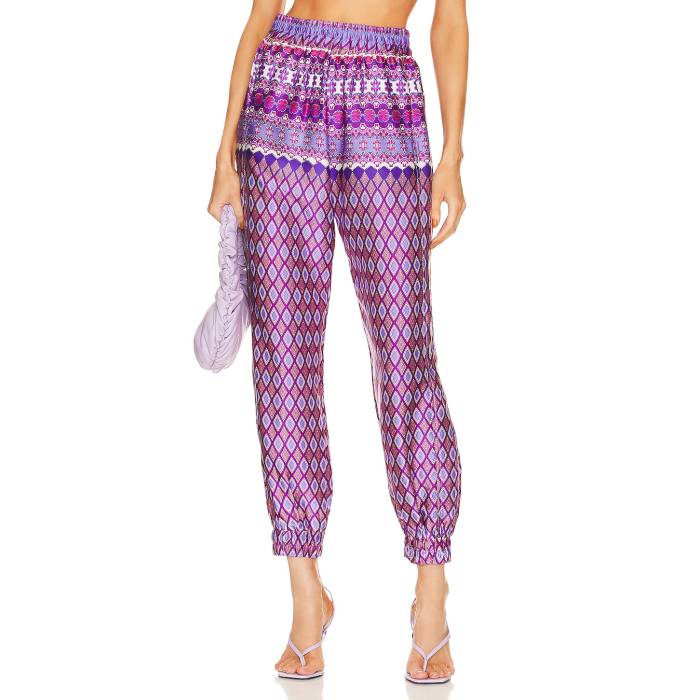 Misa Los Angeles 【 Noomi Pants Women Violet Geo 】 レディース 紫・相撲取り草