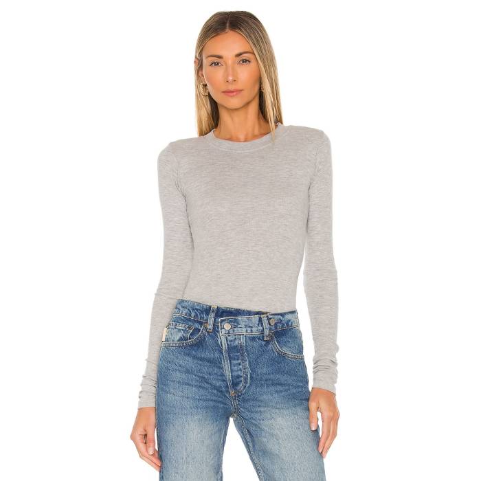 La Made 【 Long Sleeve Thermal Tee Women Heather Grey 】 Sleeve 捩り プルオーバー レディース heather ギョリュウモドキ 薄墨色 薄墨色