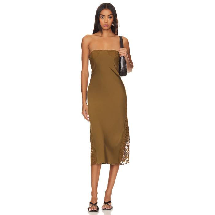 House Of Harlow 1960 【 X Revolve Francisca Midi Dress Women Olive Green 】 ドレス レディース olive オリーブ green 緑・グリーン|スニケス