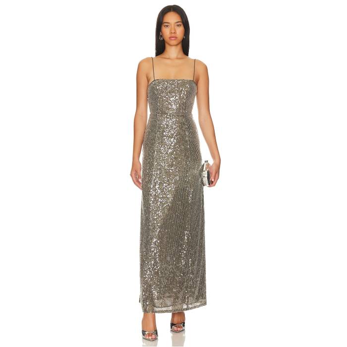 House Of Harlow 1960 【 X Revolve Krista Gown Women Pewter Grey 】 レディース 薄墨色 薄墨色 ドレス-レディースファッション