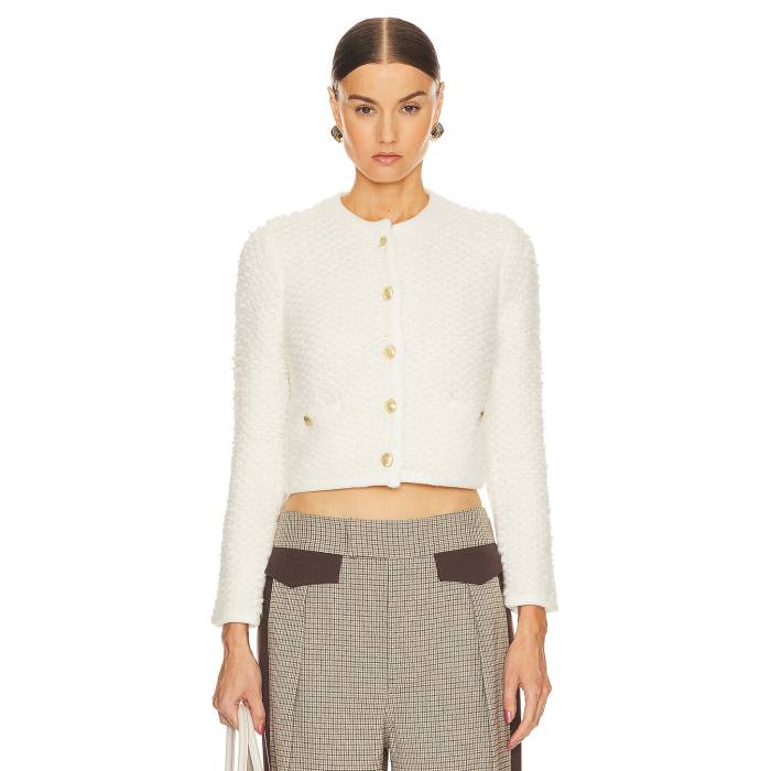 Helsa 【 Laki Cardigan Women Ivory 】 ジレー レディース 象牙色