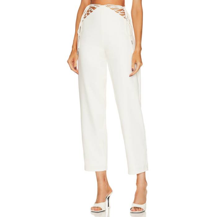 Camila Coelho 【 Emmy Pants Women Ivory 】 レディース 象牙色