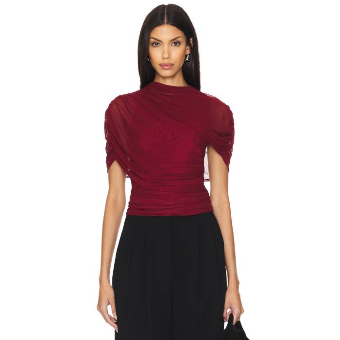 アマンダアプリチャード Amanda Uprichard 【 X Revolve Evianna Top Women Wine 】 レディース