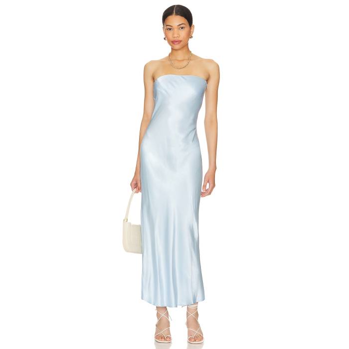 Sndys 【 X Revolve Angel Strapless Midi Dress Women Light Blue 】 ドレス レディース 青色 ブルー