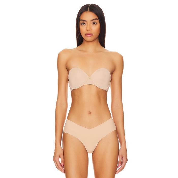 ナトリ Natori 【 Pure Luxe Strapless Contour Underwire Bra Women Cafe 】 ピュア レディース｜スニケス