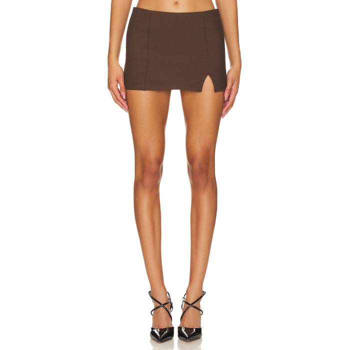 Camila Coelho 【 Inez Mini Skirt Women Brown 】 レディース 赤銅色 赤銅色