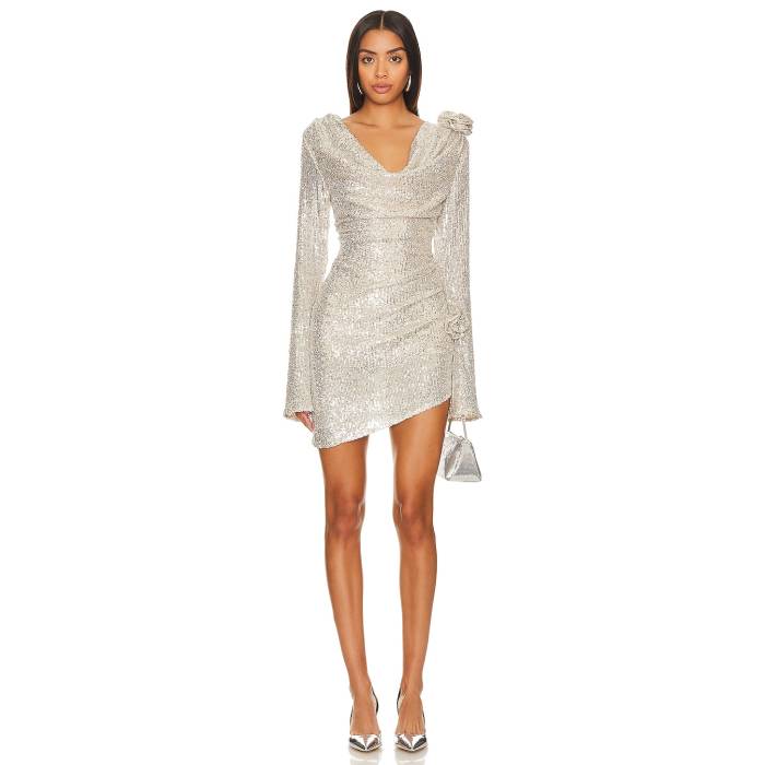 For Love & Lemons 【 Tia Mini Dress Women Silver 】 ドレス レディース Silver 銀色・シルバー｜スニケス