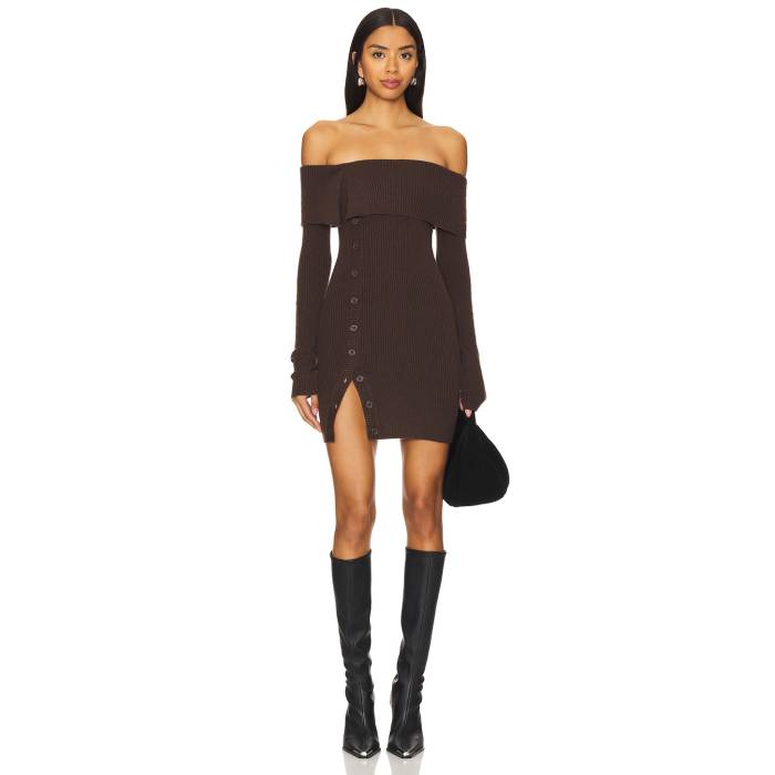 Lovers And Friends 【 Lexi Mini Dress Women Brown 】 御召しもの レディース 赤銅色 赤銅色