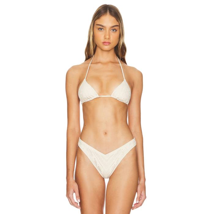 ビタミンエー Vitamin A 【 Gia Triangle Bikini Top Women Natural 】 レディース 自然的