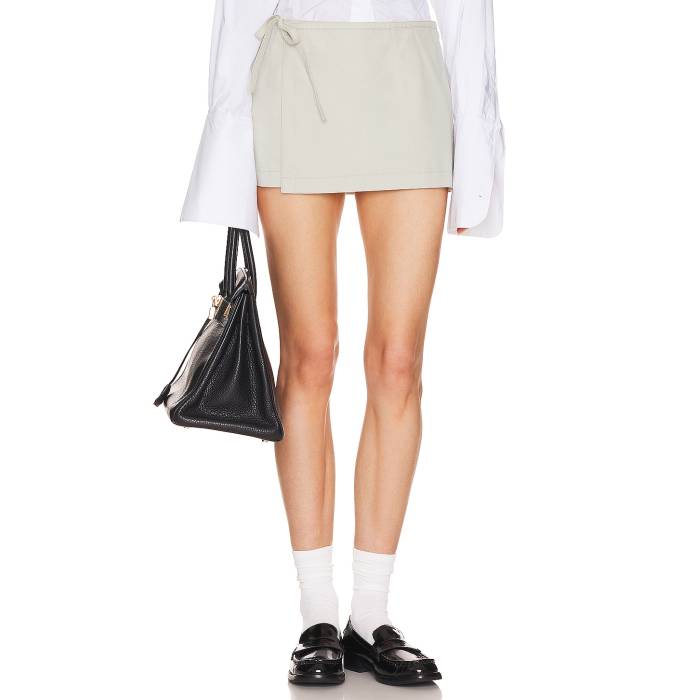 Helsa 【 Workwear Apron Mini Skirt Women Ecru 】 レディース