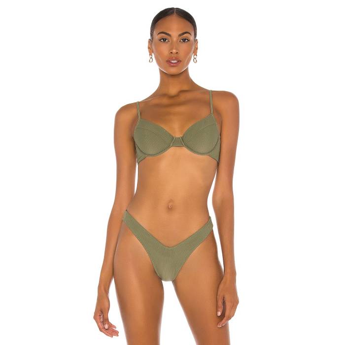 Camila Coelho 【 Harbor Top Women Olive Green 】 レディース olive オリーブ green 緑・緑であること