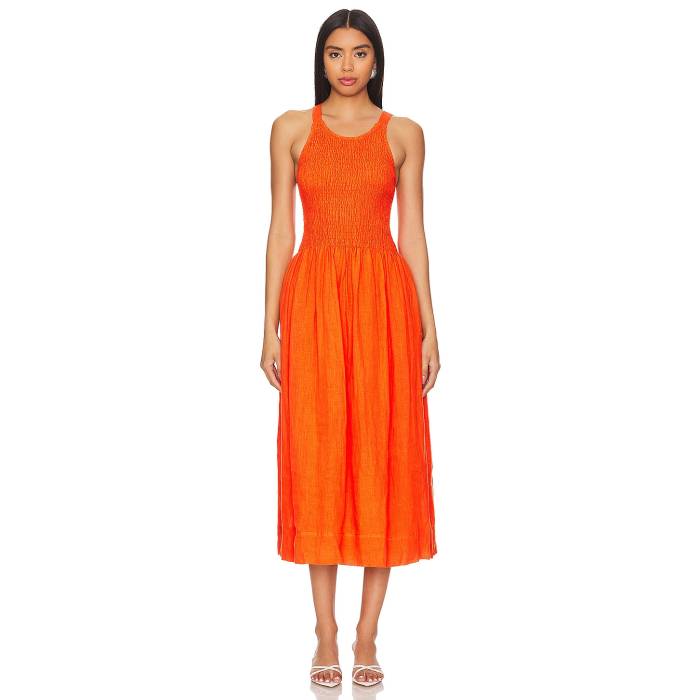 Rue Sophie 【 Ryani Dress Women Orange 】 御召しもの レディース orange 橙・オレンジ色