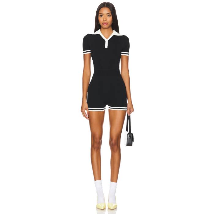 All The Ways 【 Davina Romper Women Black 】 ロンパース レディース 黒いこと 黒いこと