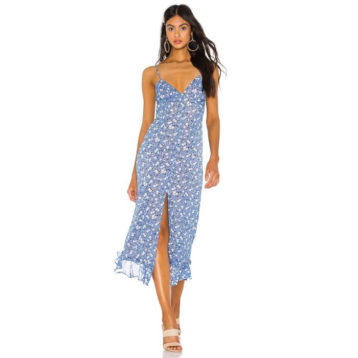 Majorelle 【 Quincy Midi Dress Women Blue Ditsy 】 お召しもの レディース 青味 青色 ドレス-レディースファッション