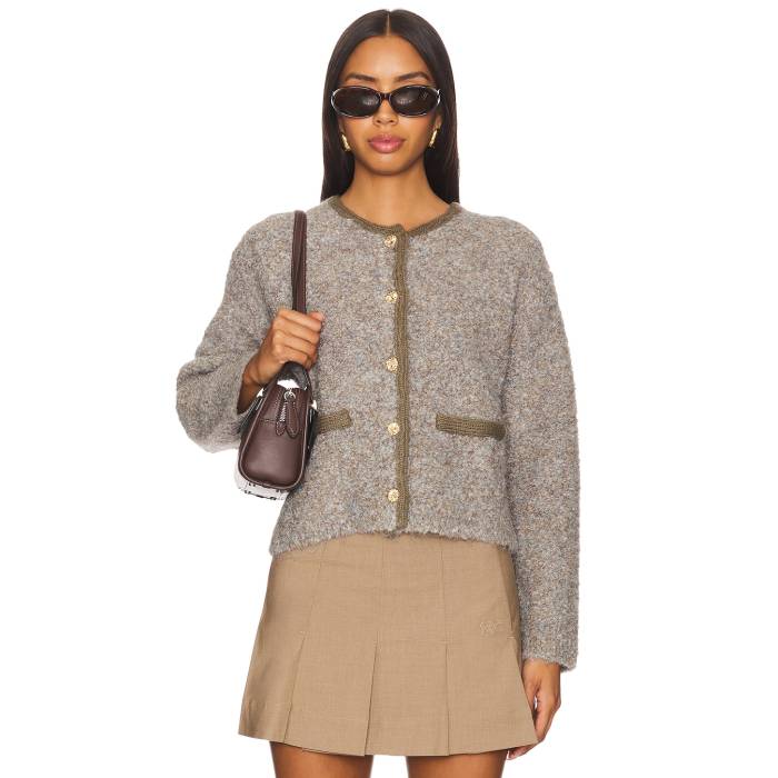 Line \u0026 Dot 【 Mayfair Sweater Women Grey Multi 】 調教師 レディース 薄墨色 薄墨色