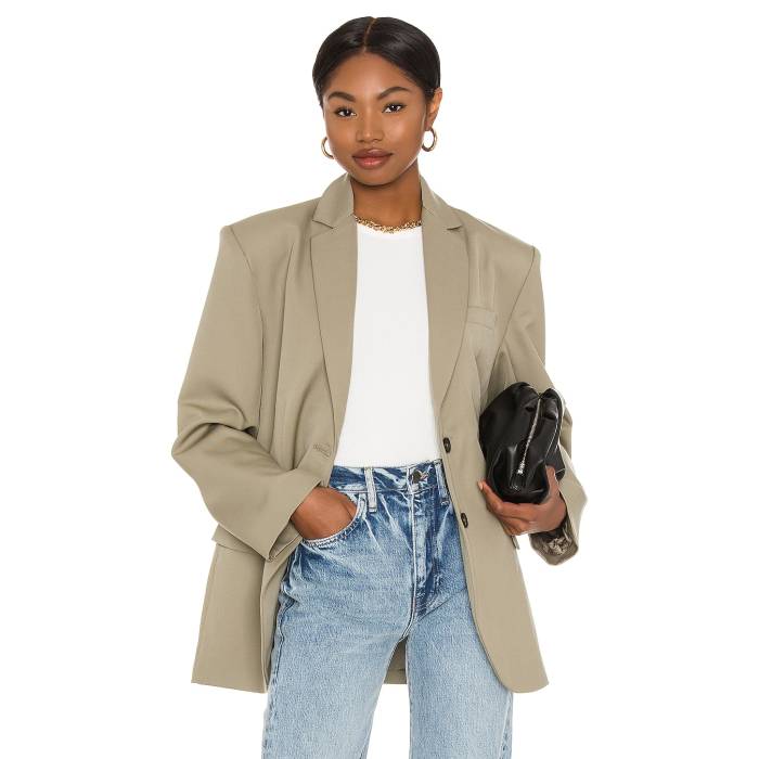 Anine Bing 【 Quinn Blazer Women Green Khaki 】 ブレイザー レディース green 緑・緑であること カーキ