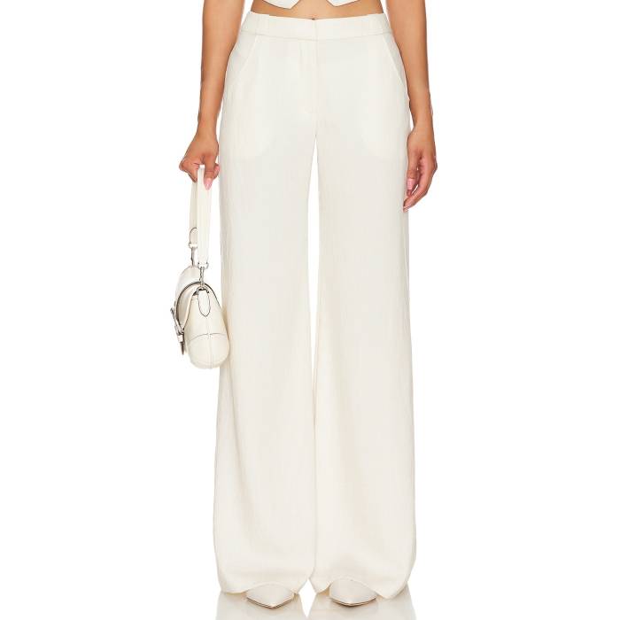 アマンダアプリチャード Amanda Uprichard 【 X Revolve Hale Pant Women Beige 】 ズボン下 レディース ベージュ