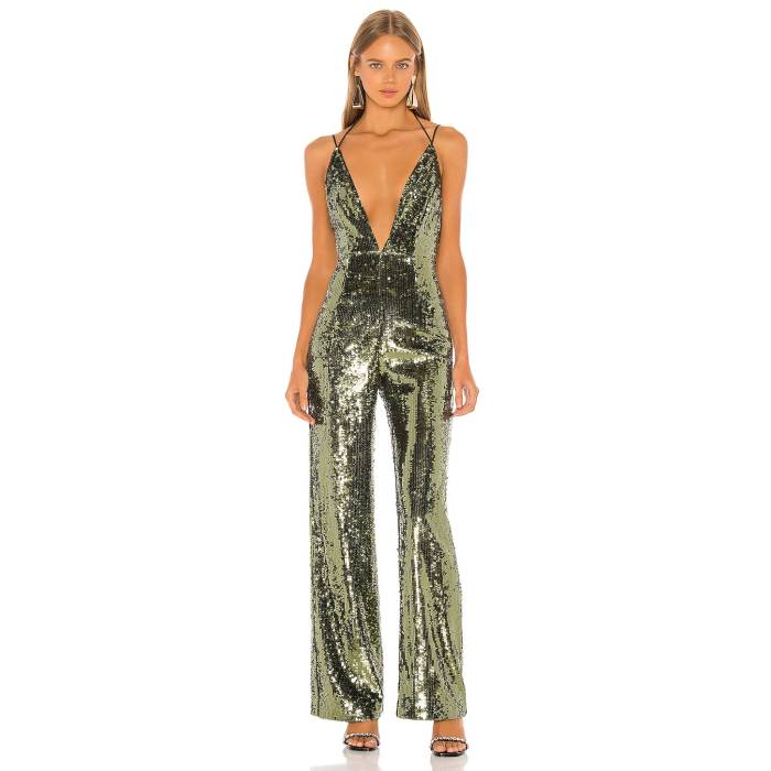 Camila Coelho 【 Callie Jumpsuit Women Olive Green 】 飛び降りる背広 レディース olive オリーブ green 緑・緑であること