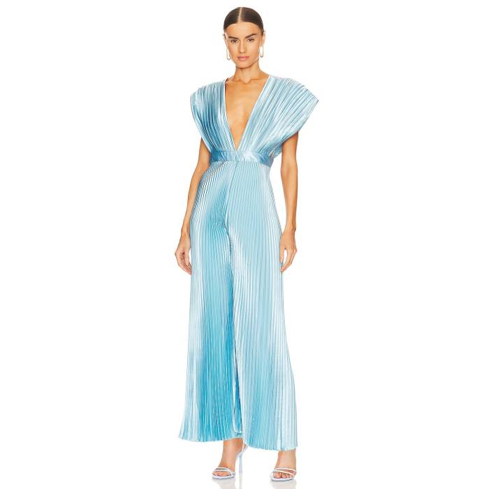L\u0027idee 【 Gala Jumpsuit Women Summer Blue 】 飛び降りる背広 レディース Summer 朱夏 青碧 青碧