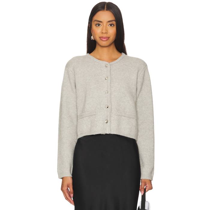 Line \u0026 Dot 【 Ben Cardigan Women Grey Multi 】 ジレー レディース 薄墨色 薄墨色