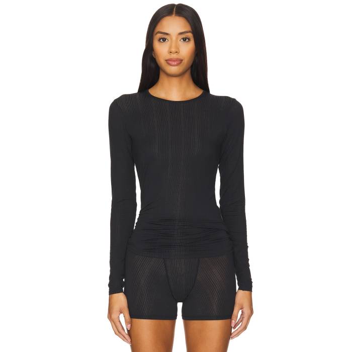 Negative Underwear 【 Whipped Long Sleeve Women Black 】 Sleeve 衣袂 レディース 黒いこと 黒いこと