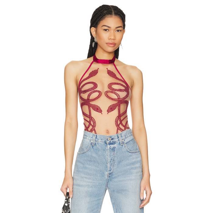 Thistle And Spire 【 Medusa Bodysuit Women Oxblood 】 上半身背広 レディース 赤・オックスブラッド