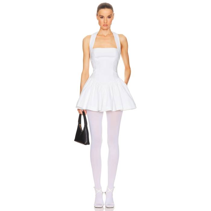 Helsa 【 Faille Halter Mini Dress Women White 】 ドレス レディース 白色 ホワイト｜スニケス