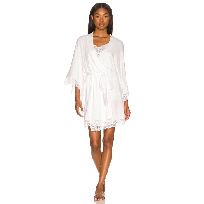 エバージェイ Eberjey 【 Mariana The Mademoiselle Kimono Robe Women White 】 レディース 白いこと 白いこと