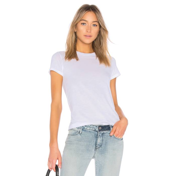 ヴィンス Vince 【 Essential Crew Neck Tee Women Optic White 】 労働者の一団 プルオーバー レディース 白いこと 白いこと