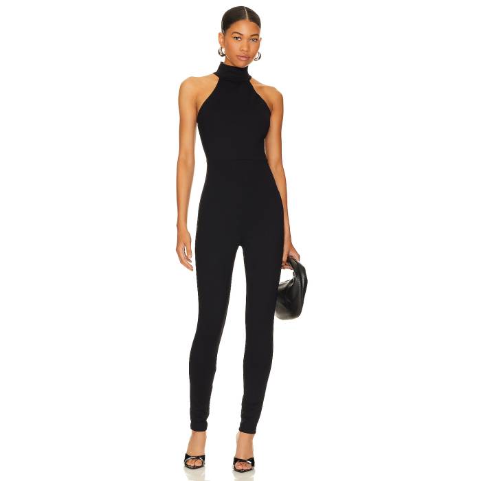 スサナモナコ Susana Monaco 【 Mock Neck Jumpsuit Women Black 】 飛び降りる背広 レディース 黒いこと 黒いこと