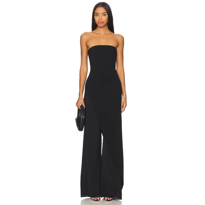 アリスアンドオリビア Alice + Olivia 【 Alondra Jumpsuit Women Black 】 飛び降りる背広 レディース 黒いこと 黒いこと